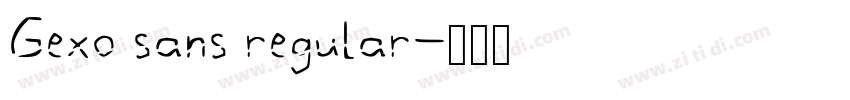 Gexo sans regular字体转换